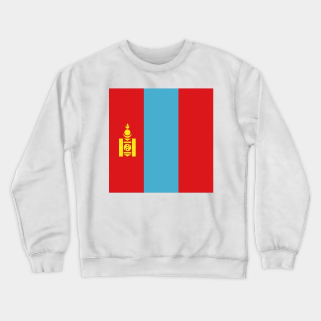 Mongolia Flag Crewneck Sweatshirt by flag for all